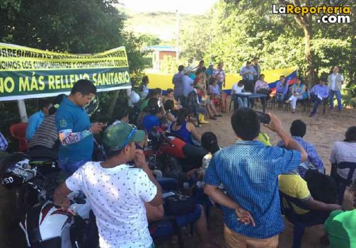Protesta en relleno sanitario