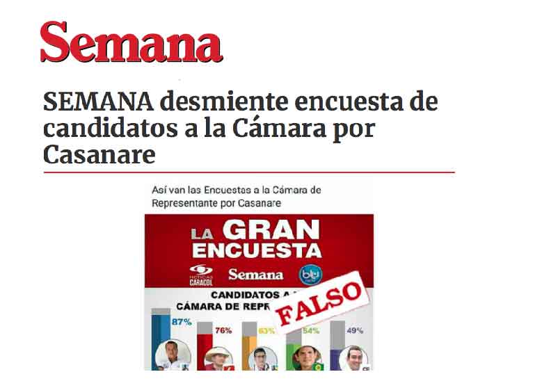 Publicación de la Revista Semana.