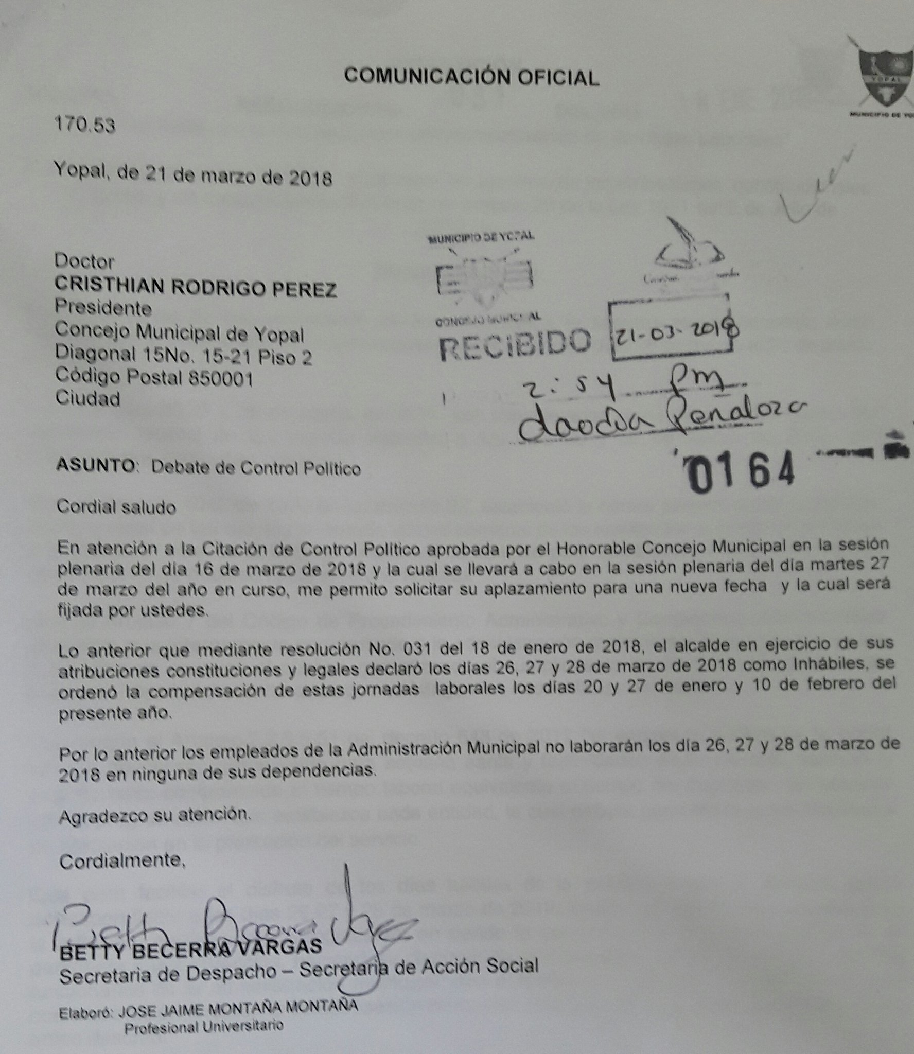 Solicitud de aplazamiento del debate.