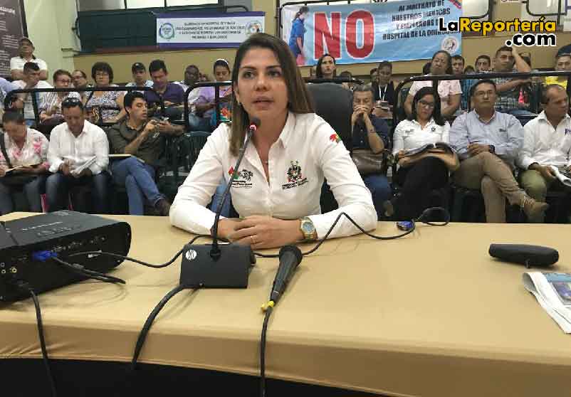 Yohana Velandia delegada del Gobernador en Junta Directiva del Hospital.