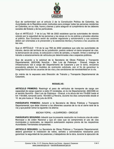 Resolución 06650 del 10 de julio de 2018.