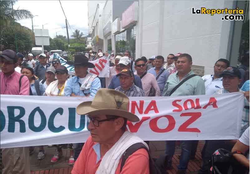 Manifestación de habitantes de Orocué.
