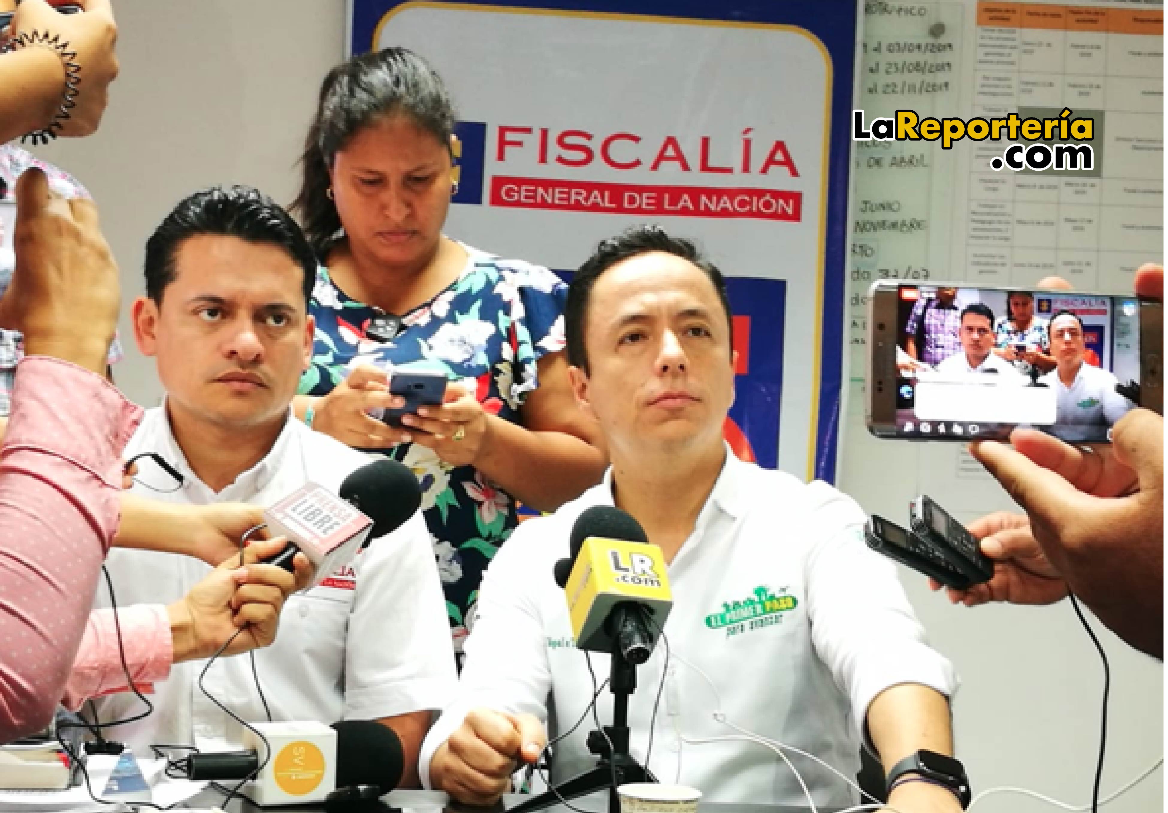 Director de Fiscalías Jhon Fredy Encinales y Alcalde de Yopal Leonardo Puentes.