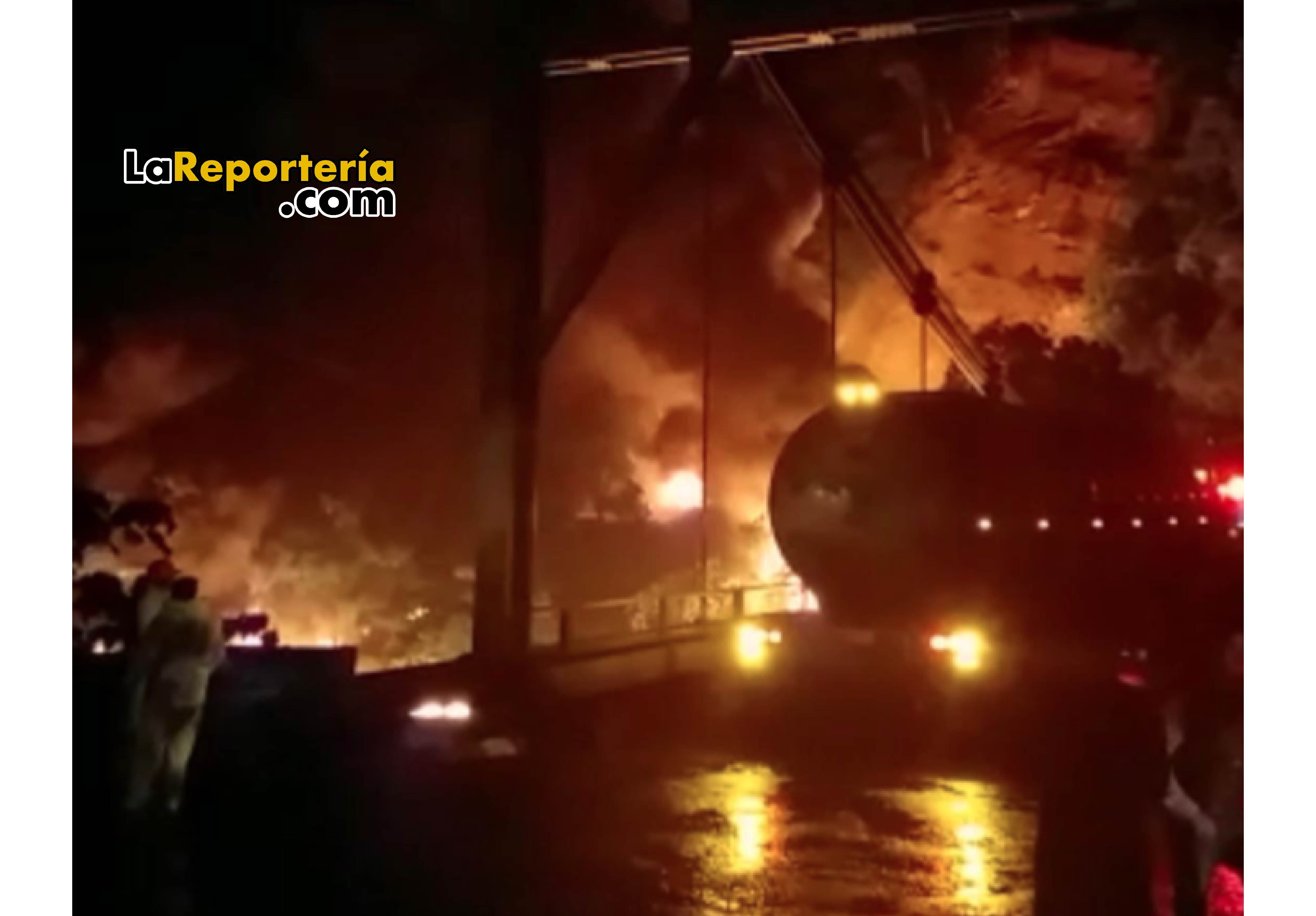 Incendio en el Puente La Cabuya