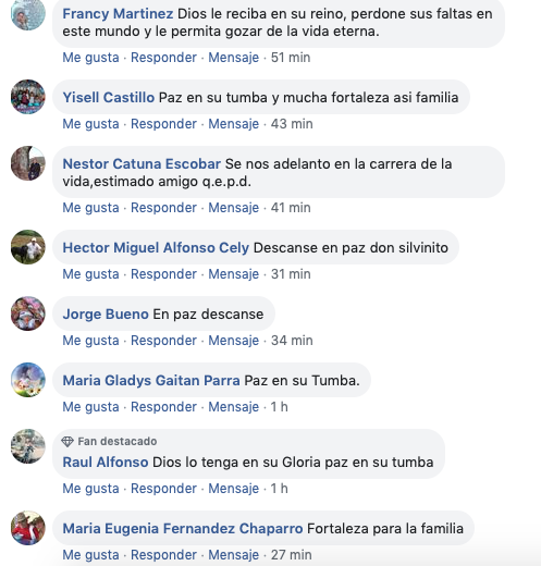 Reacciones ante la muerte de Silvino González.