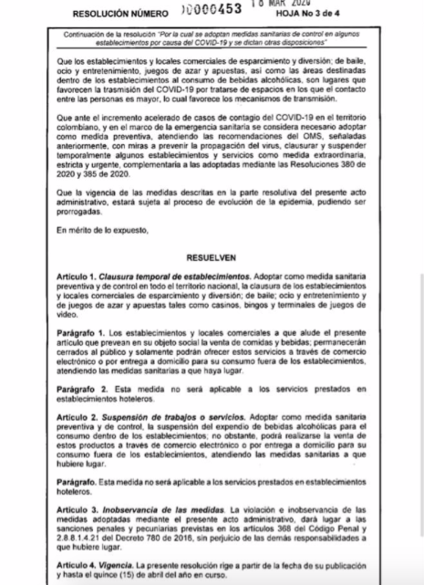 Resolución 453 de 2020